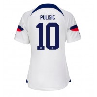 Maglie da calcio stati Uniti Christian Pulisic #10 Prima Maglia Femminile Mondiali 2022 Manica Corta